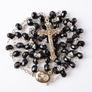 SUXUAN – collier chapelet, bijoux de mode islamique, chapelet, jésus, <span class=keywords><strong>Christ</strong></span>, croix, pendentif, perles en cristal, religieux, prix d'usine - Product Image 3