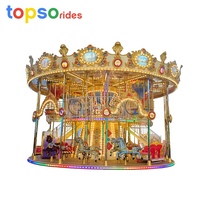 Manège de luxe à deux étages pour enfants, jeux familiaux pour parcs d'attractions et de carnaval