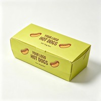 Boîte en papier écologique recyclée de qualité alimentaire pour corn-dogs coréens, avec finition mate, pour plats à emporter