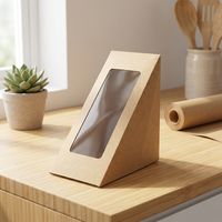 Boîte à sandwich en papier écologique personnalisée et compostable pour la restauration et les services de traiteur