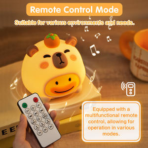 Veilleuse LED personnalisable en forme de canard pour enfants, rechargeable, en silicone, avec haut-parleur sans fil - Product Image 4