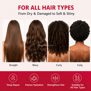 <span class=keywords><strong>Masque</strong></span> capillaire triple protéine végétale SILU Private Label, hydratant et réparateur pour cheveux secs, usage professionnel en salon, livraison rapide - Product Image 4