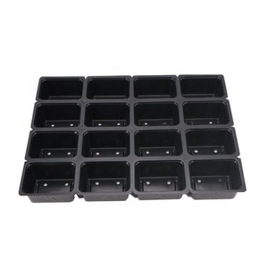 Customized Logo 16 Cells Deep Plastic Growing Plug Hydroponic Nursery Seeding Starter Tray With Hole