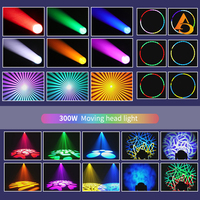 Projecteur LED mobile DMX 300W 3-en-1 Beam Spot avec motifs en verre amovibles