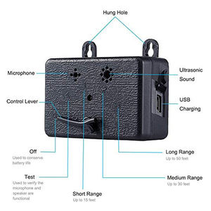 Venta caliente CSB 20 ultrasónico al aire libre perro Control de ladridos repelente <span class=keywords><strong>Auto</strong></span> Anti ladridos con USB recargable - Product Image 4