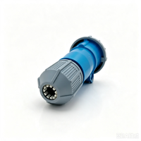 Connecteur d'alimentation CEE mâle 16A 240V 3 broches 2P+E IP67 étanche bleu pour extérieur et industrie