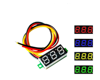 Voltmeter DC Digital 2-kabel 3-kabel 0-100V Tampilan Digital Kecil 12V 24V Modul DC2P3P untuk Pekerjaan Instalasi