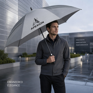 Paraguas de golf semiautomáticos de lujo, clásicos, personalizados con logotipo, para exteriores, grandes, resistentes al viento, impermeables, con protección UV. - Product Image 1