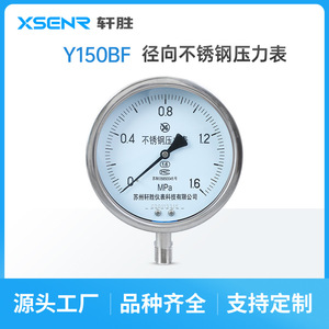 Manómetro de Acero Inoxidable Suzhou Xuan Sheng Y150BF 150mm Analógico 0 a 1.6Mpa Conexión Roscada - Product Image 3