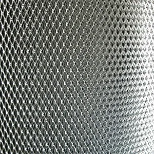 Diamond-shaped expanded metal mesh interior decorative ceiling aluminum steel mesh