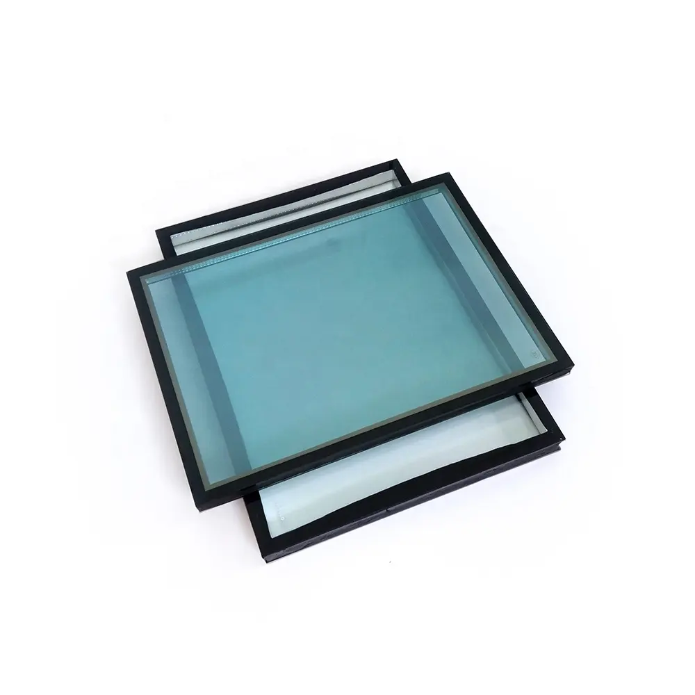 Low E Tempered Insulated Glass Unit For Building Facade Double Glazed Panel Aluminum Frame Curtain Wall