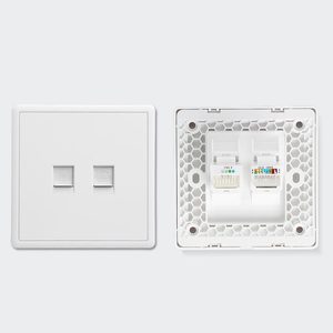 Cat6 Cat7 <b>Wall</b> Plate 86 Type Network Computer TV Telephone Socket <b>Panel</b> Modular Gigabit Broadband Adaptable Easy Install - Product Image 3