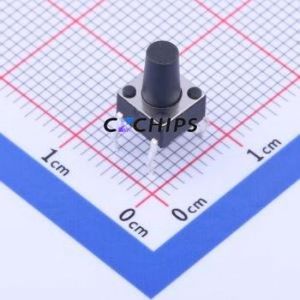 GT-TC096A-H090-L1 Tactile Switch Through hole-4P,6x6mm Switch Single Pole Single Throw Round Button 1.6N Through Hole - Product Image 1