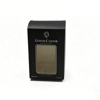 Boîte d'emballage personnalisée pour flacon de parfum noir avec fenêtre en PVC