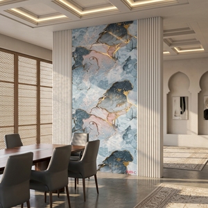 Panneau mural en <span class=keywords><strong>PVC</strong></span> imperméable effet marbre brillant moderne avec finition miroir UV, plaque <span class=keywords><strong>de</strong></span> marbre imitation avec veines réalistes pour <span class=keywords><strong>salle</strong></span> <span class=keywords><strong>de</strong></span> <span class=keywords><strong>bain</strong></span> - Product Image 5