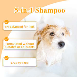 Shampoo et revitalisant pour chien en marque propre 200 ml, hypoallergénique, shampooing pour animaux de compagnie biologique et revitalisant, <span class=keywords><strong>nettoyant</strong></span> pour pattes, élimine les nœuds - Product Image 2