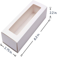Boîte à Macarons à Tiroir Personnalisé avec Impression par Fenêtre Emballage Cadeau en Papier Kraft pour Biscuit Sushi Nouilles Dossiers en Papier d'Art