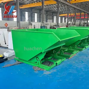 Waster Management standar industri tong besar seluler Tipping Bin mandiri Hopper pembuang