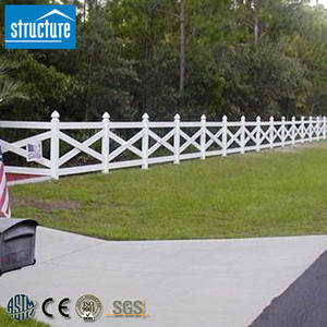 Recinzione con barriera in vinile classica in vinile con palo e binario Crossbuck - Product Image 2