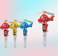 Ventilateur manuel en plastique en forme d'avion de dessin animé, jouet surprise avec bonbons pour cadeaux promotionnels, JOUETS À BONBONS, Dulces De Juguete pour enfants