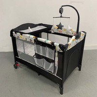 Lit de voyage pliant en métal au design moderne, lit d'appoint portable pour bébé, idéal pour le parc, l'école, les repas et l'extérieur, berceau pour nouveau-nés