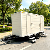 Cabine de toilettes industrielle conteneurisée à assemblage rapide, WC public mobile, unité d'assainissement extérieure écologique pour parc municipal