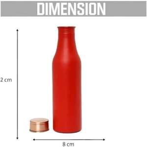 Botella de agua de cobre de calidad superior fuerte con juego de vidrio con acabado perfecto para transporte de oficina regular para exportación a granel - Product Image 2