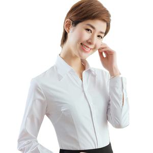 <span class=keywords><strong>Camicia</strong></span> <span class=keywords><strong>classica</strong></span> professionale in tinta unita da ufficio da <span class=keywords><strong>donna</strong></span> a manica lunga - Product Image 1