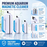 Nettoyeur magnétique pour aquarium, double face, aimant puissant, sans rayures, outil de nettoyage, OEM/ODM, respectueux de l'environnement