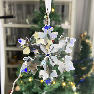 Sparkly Christmas Ornaments Crystal Snowflake Star Glass Ornaments for Christmas <b>Tree</b> Christmas Ornaments - Product Image 4