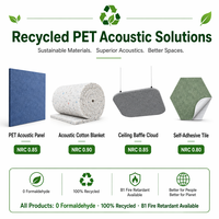 Couverture acoustique moderne en PET recyclé, emballée sous vide, ignifuge B1, pour cloisons d'hôtel et extérieur, vente en gros OEM