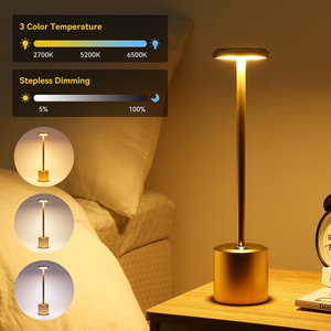 Lampe de table LED rechargeable à commande tactile, sans fil, portable, à piles, avec variateur de luminosité, pour une utilisation moderne en chambre, comme veilleuse - Product Image 4