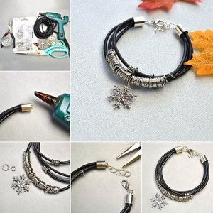 Hobbyworker 2mm 3mm Genuine Black Round Cowhide <strong>Leather</strong> Cord <strong>Strips</strong> for Jewelry Bracelet Necklace Making 10m - Product Image 5