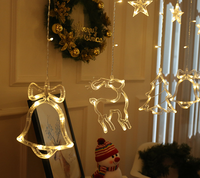 Guirlande lumineuse LED en forme d'étoile scintillante pour arbre de Noël, décoration de jardin, de chambre, de Noël, éclairage suspendu