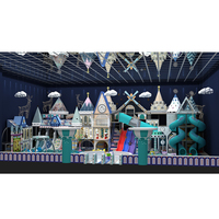 Château neige thème enfants parcs pour enfants jeu électronique aire de jeu souple toboggan boule fosse noël wapiti aire de jeu intérieure enfants