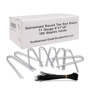 Agrafes de <span class=keywords><strong>gazon</strong></span> épingles en forme de u piquets de suture de jardin, <span class=keywords><strong>agrafe</strong></span> de <span class=keywords><strong>gazon</strong></span> galvanisée - Product Image 6
