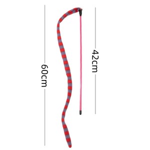 Juguete para Gatos con Varilla de Plástico de 42 cm, Peluche de Oruga Arcoíris - Product Image 6