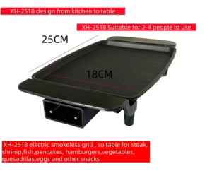 Petit gril électrique d'intérieur en aluminium noir et plaque chauffante Mini poulet viande Steak BBQ poêle à <span class=keywords><strong>Raclette</strong></span> assiette domestique appareils de cuisine - Product Image 4