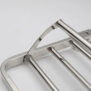 Portasciugamani Pieghevole in Acciaio Inox con Funzione di Stoccaggio per Hotel e Bagno - Product Image 5