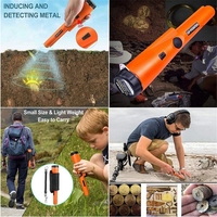 Détecteur de métaux portable professionnel détecteur de tige de positionnement pointeur de broche pointeur de tête étanche pour détecteur de pièce d'or