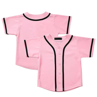 Maillots de baseball personnalisés, uniforme de baseball, couleur unie rose, polyester, vêtements de sport, séchage rapide, tailles pour enfants, maillot de baseball