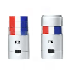 Promoção bandeira da França pintura facial 3 cores bastão vermelho branco azul lavável pintura amigável à pele para celebração do esporte
