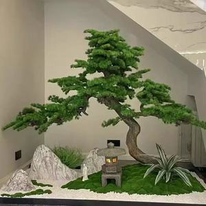 Branches de pin artificielles, grande plante <span class=keywords><strong>en</strong></span> <span class=keywords><strong>pot</strong></span>, bonsaï de pin <span class=keywords><strong>japonais</strong></span> artificiel, cèdre artificiel pour la décoration - Product Image 2