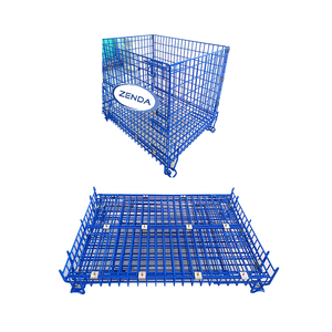 Logistics Turnover Box Industrial Stackable Pallet Rack Warehouse Steel Storage Cage