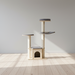 ต้นไม้แมวแบบโมดูลาร์หรูหรา YOUME <span class=keywords><strong>ทำ</strong></span>จากไม้เบิร์ชและไม้อัด พร้อมเสาป่านศรนารายณ์  หมอนรองนั่งซักได้ แข็งแรงทนทาน ได้รับการรับรองมาตรฐาน ISO และ BSCI - Product Image 2