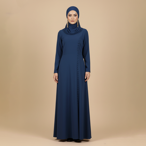 Merrchi Style Saudi Arabia Eid Elegant Design Solid Color Matte Satin Cape Islamic Fashion Woman Party Embellished <strong>Abaya</strong> - Product Image 5