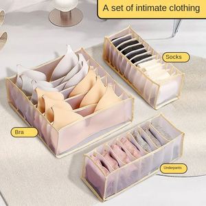 Closet Wardrobe <b>Storage</b> <b>Box</b> Set of 3pcs Foldable <b>Drawer</b> Organizer Divider Closet Mesh <b>Storage</b> <b>Box</b> for Underwear Bra Sock - Product Image 2