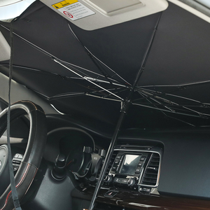 Pare-brise avant argenté innovant, protection solaire, <span class=keywords><strong>Parasol</strong></span> de voiture pliable, parapluie résistant aux Uv avec étui en cuir PU - Product Image 6