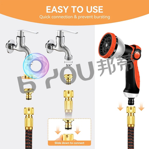 3 Times Expandable Retractable 3/4" Fittings Flexible 25ft-250ft Multi-function Includes 10-mode Water Gun - Product Image 5