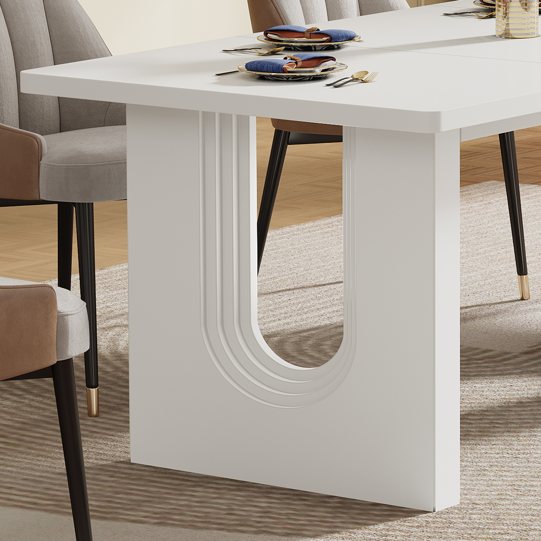 luxury boss table white